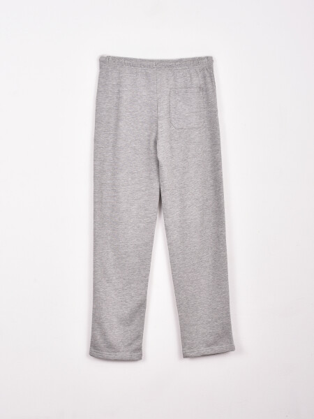 PANTALÓN FELPA RECTO GRIS MELANGE M