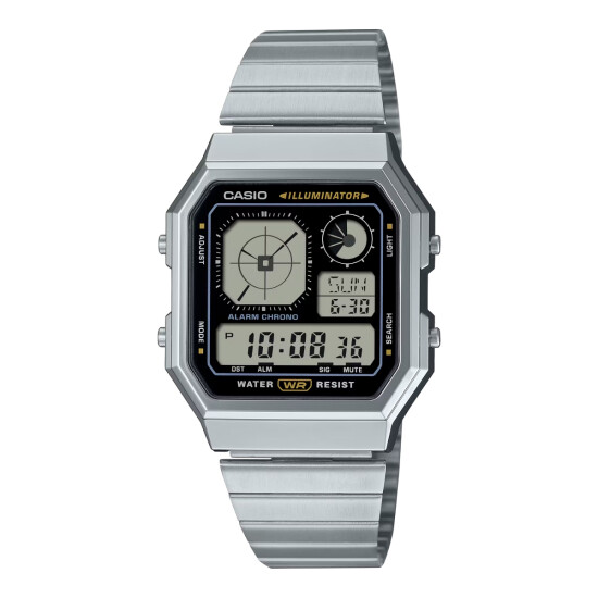 Reloj CASIO RETRO A130WE-1ADF en Acero Plateado Esfera 36mm 0