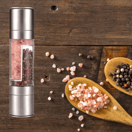 Molinillo Pimentero Salero Sal Pimienta Acero Inox Plateado