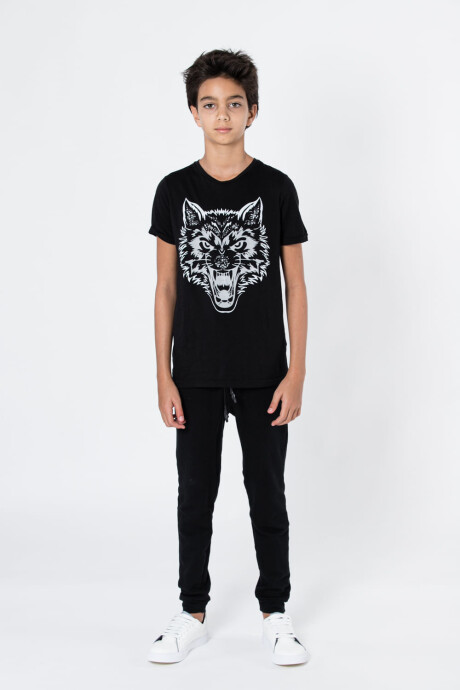 Remera Y - Bicardi Negro