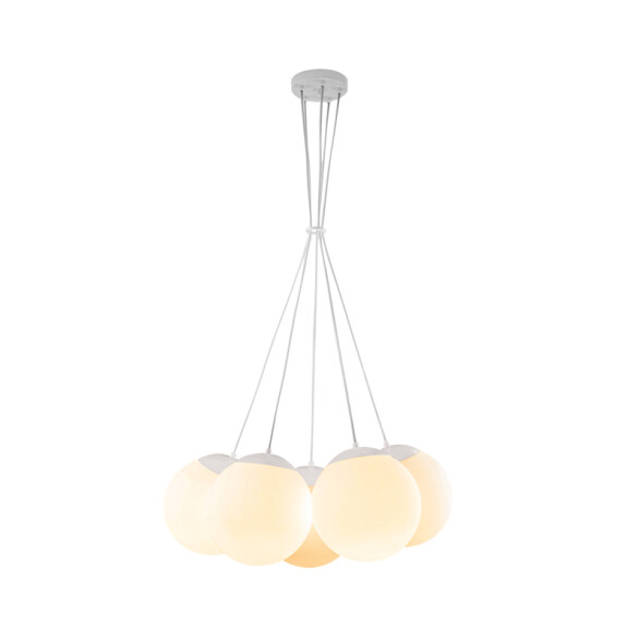 Lámpara colgante 5 globos vidrio opal 5xE27 BM2014
