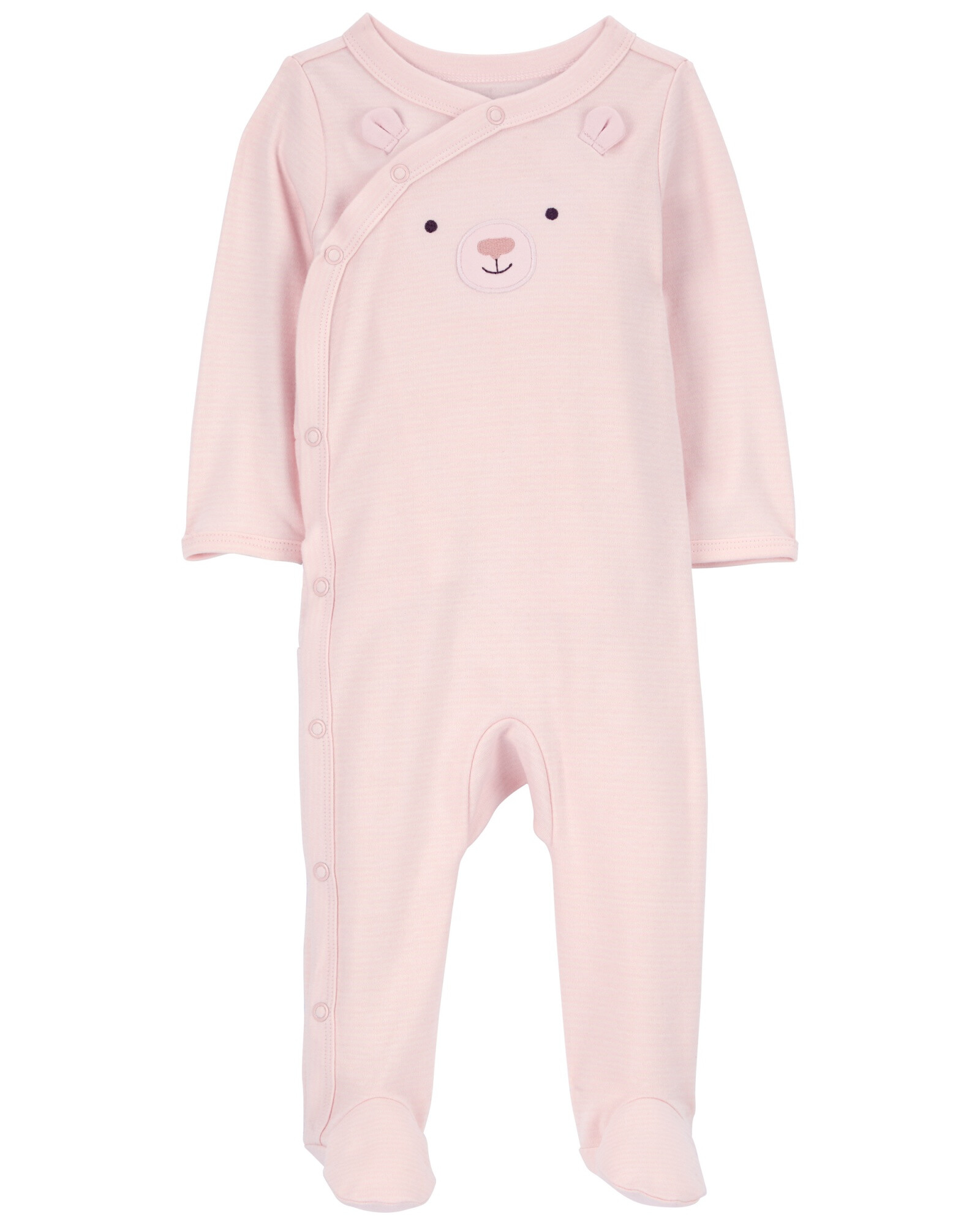 Pijama uno pieza de algodón, con pie, diseño osita Pijama uno pieza de algodón, con pie, diseño osita