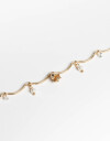 Collares Cortos Strass Collar Corto Tulipanes Con Cubic - Dorado