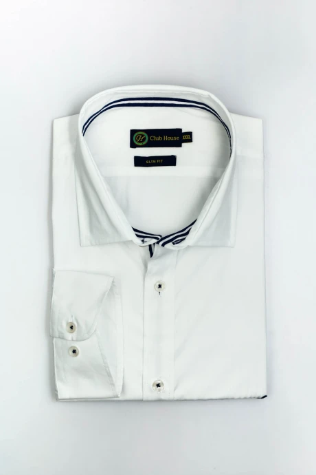 Camisa lisa Short Collar Camisa lisa Short Collar