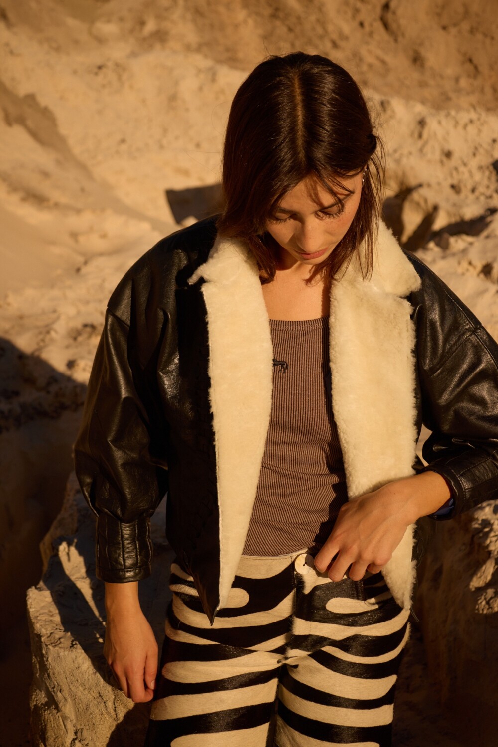 Campera Furor Negro / Crudo