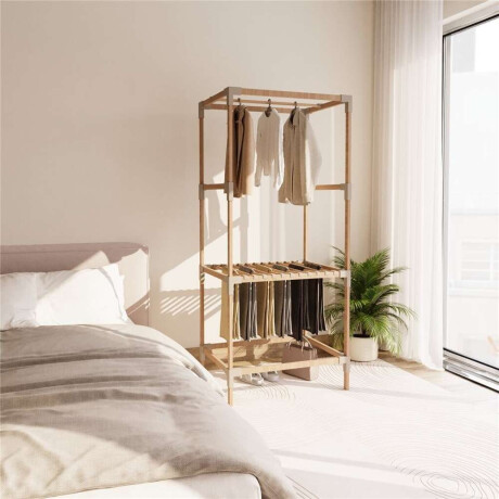 Organizador/Perchero 156X46X75Cm Madera Y Pp Organizador/Perchero 156X46X75Cm Madera Y Pp