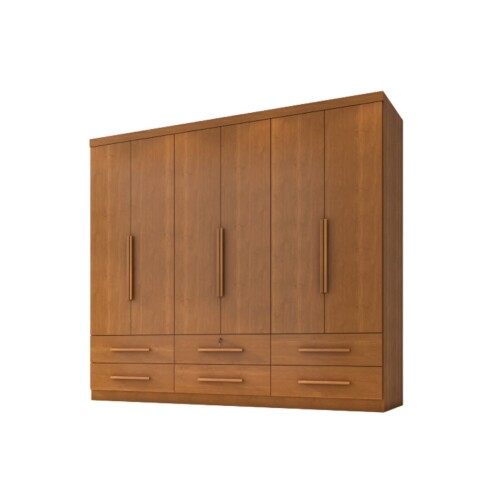 Ropero Maximus Plus 6 Puertas 6 Cajones Cinamomo