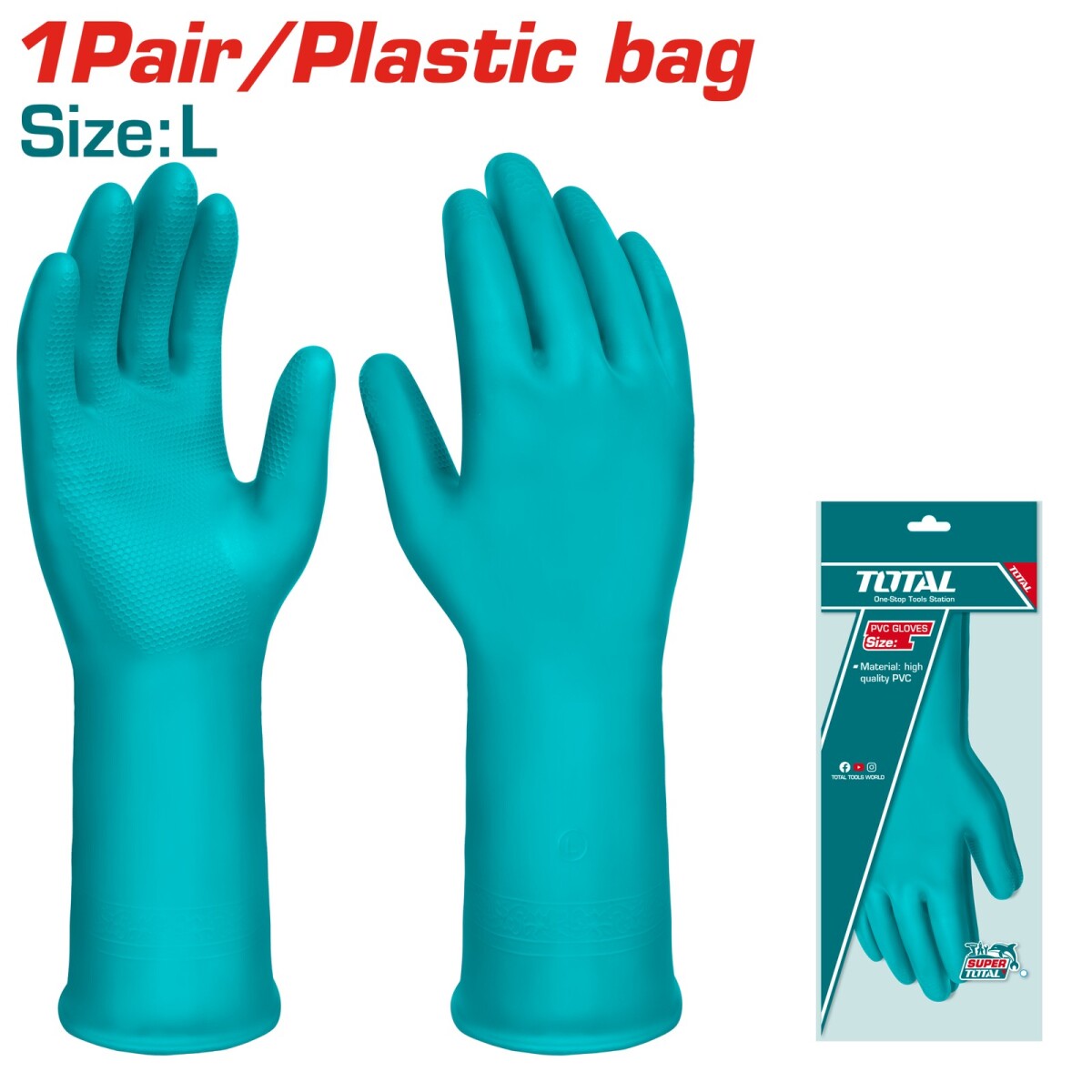 Guantes de pvc total l total TSP1801 