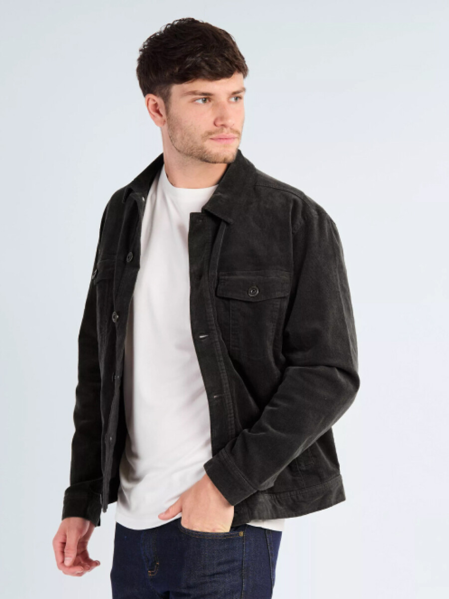 Campera Pana - Gris Oscuro 