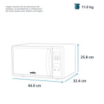 MICROONDAS MABE 20L HMM7SEJCH DIG CON GRILL SILVER Unica