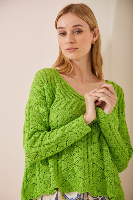 SWEATER OHANA VERDE MANZANA