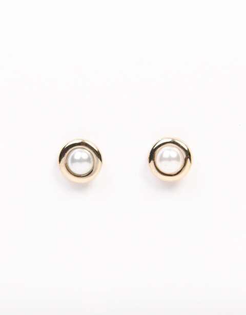 Aros Pasantes Perlas Aros Tuesday - Dorado