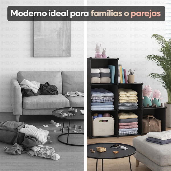Estantería Biblioteca IMBACK IBK-PLC008 | 6 Cubos Modulares, Compacta, Resistente y Versátil Negro Estantería Biblioteca IMBACK IBK-PLC008 | 6 Cubos Modulares, Compacta, Resistente y Versátil Negro