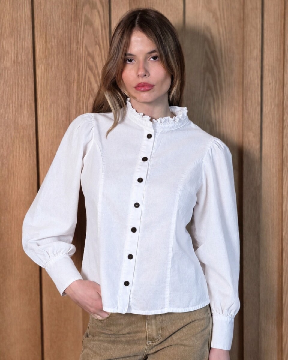 Camisa Mecha - Puro Lino Blanco 