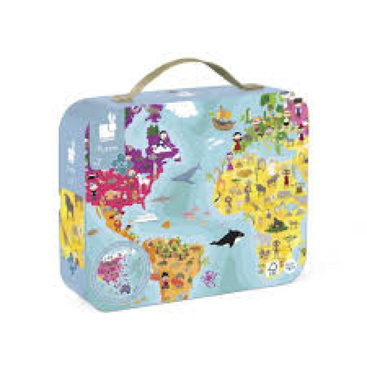 PUZZLE EN VALIJA DEL MUNDO REVERSIBLE 