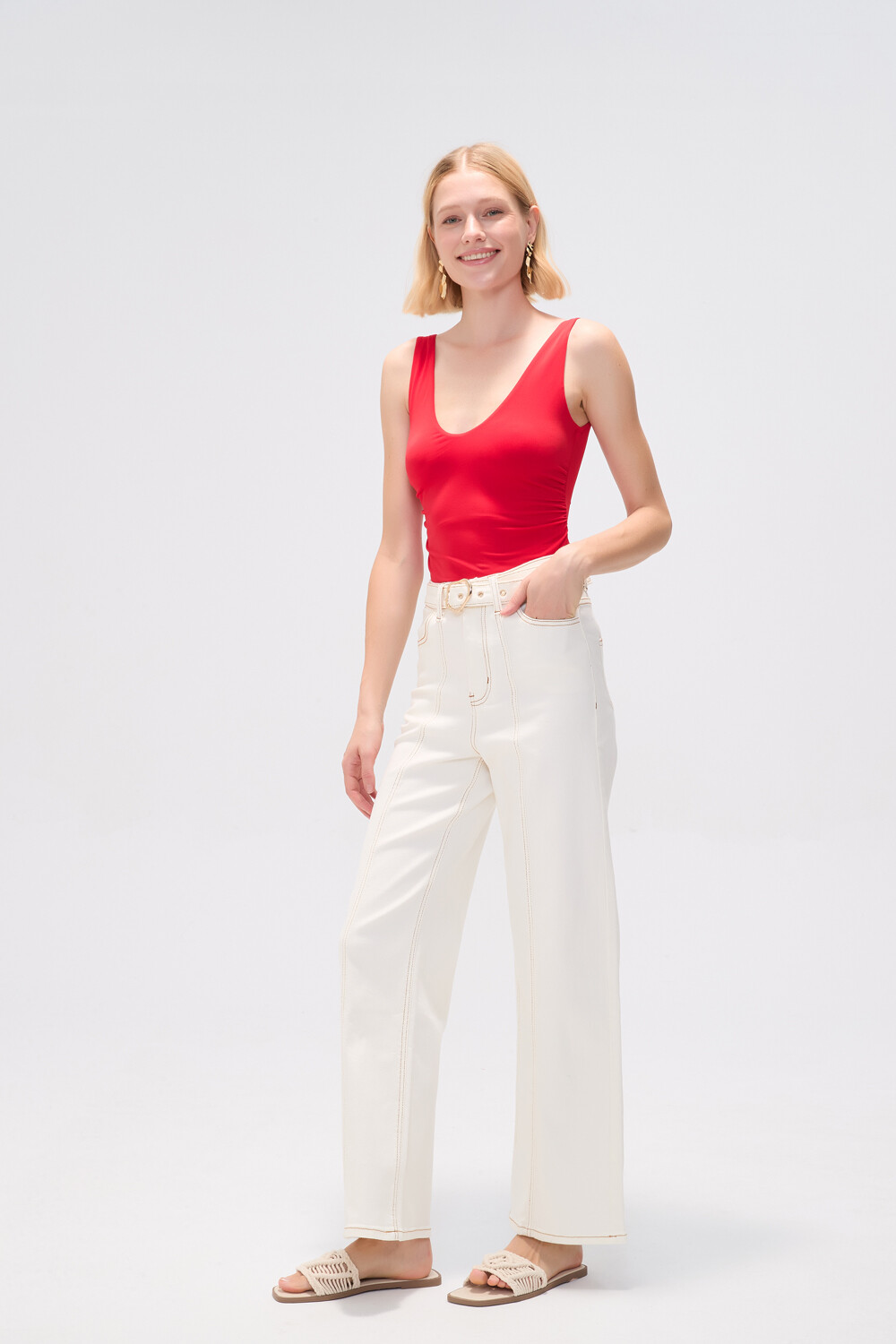 Pantalon Melorel Marfil / Off White