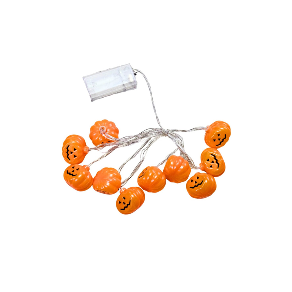 Guirnalda luces LED con mini calabazas Halloween - Naranja 