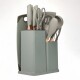 Set 19 Utensilios De Cocina Con Cuchillo Y Tabla Gris