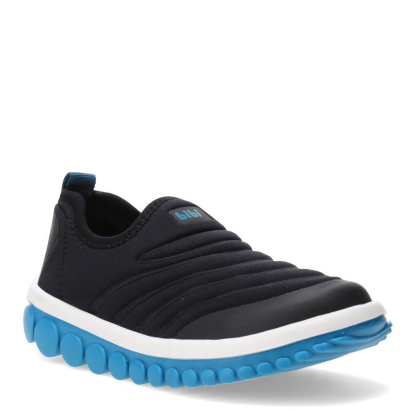 Championes Infantiles Bibi Roller 2.0 Negro - Azul Cobalto