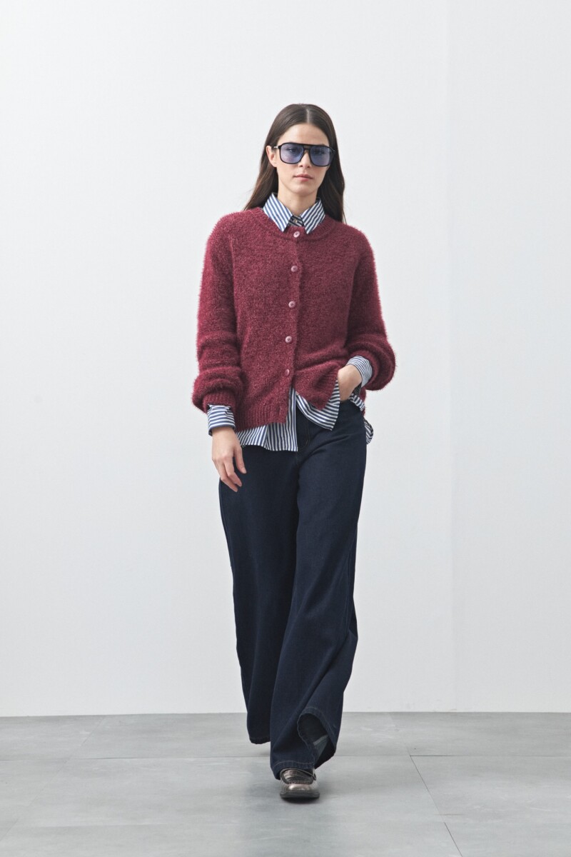 CARDIGAN COYOACÁN Bordó Merlot