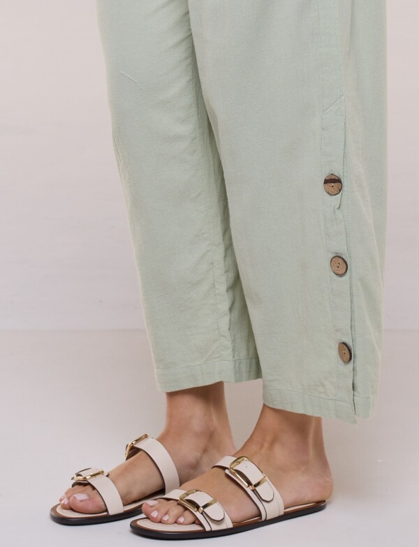 Pantalón Con Aberturas Laterales VERDE CLARO