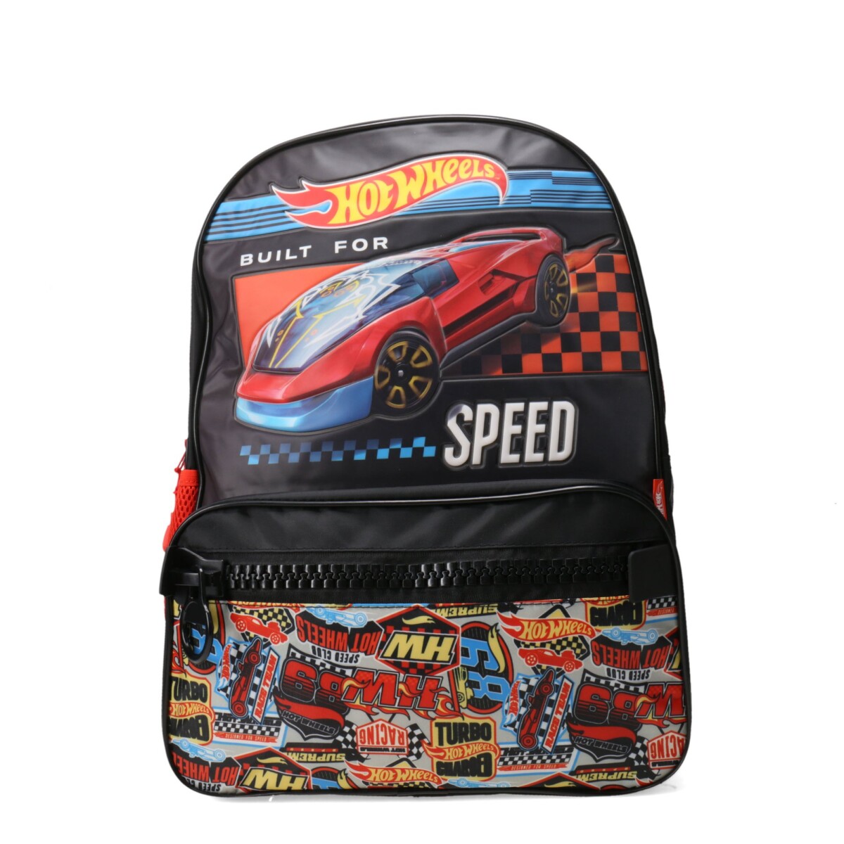 Mochila Hot Wheels Speed Big - Negro - Rojo 