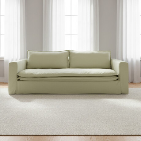 SOFÁ 3 CUERPOS TELA-PREMIUM VERDE ZOE PISTACHO