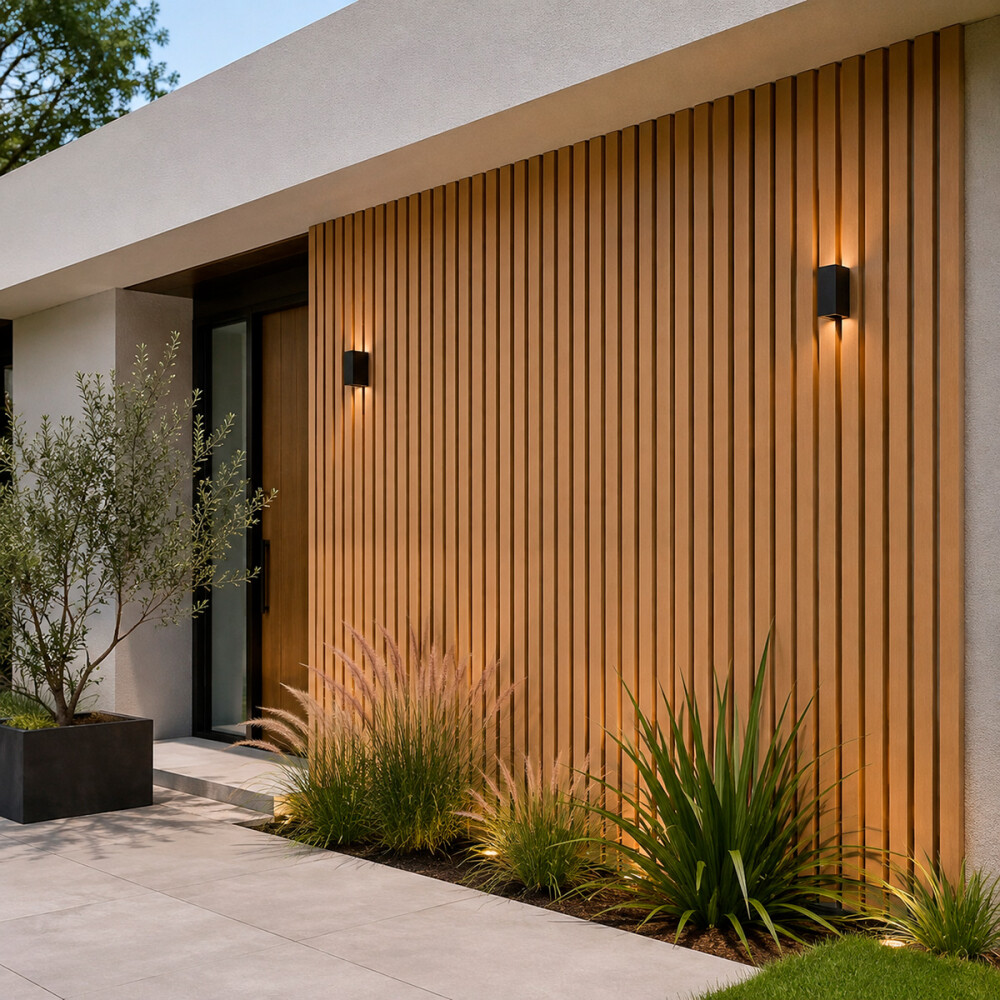 REVESTIMIENTO EXTERIOR WPC TEAK HABITARE / 2900x219x26mm Revestimiento Exterior Wpc Teak Habitare / 2900x219x26mm