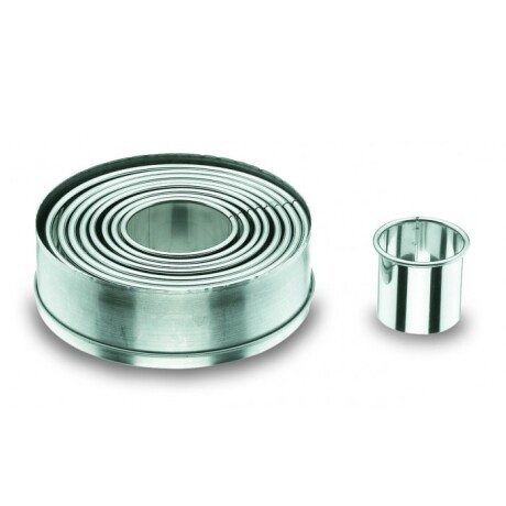 Juego inox de 9 aros redondos cortantes Juego inox de 9 aros redondos cortantes