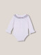 Body Con Cuello Bordado Blanco