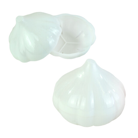 RECIPIENTE X2PCS PLASTICO C/TAPA FORMA CEBOLLA Y AJO RECIPIENTE X2PCS PLASTICO C/TAPA FORMA CEBOLLA Y AJO