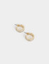Aros Argollas Con glitter Argollitas Con Glitter - Dorado