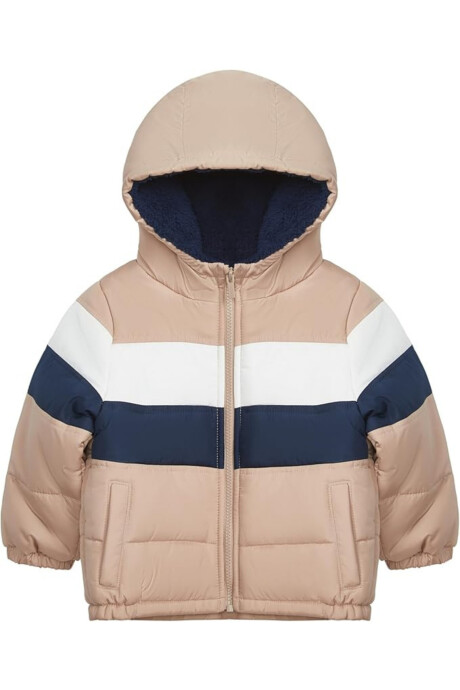 Campera resistente al agua, diseño colorblock Sin color