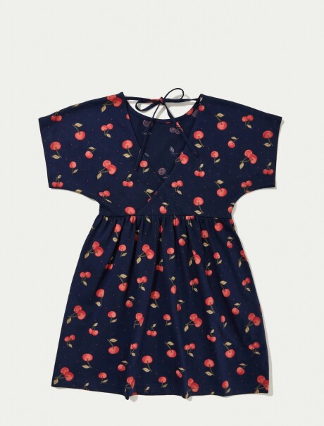 VESTIDO CORTO INFANTIL CON ESTAMPADO AZUL