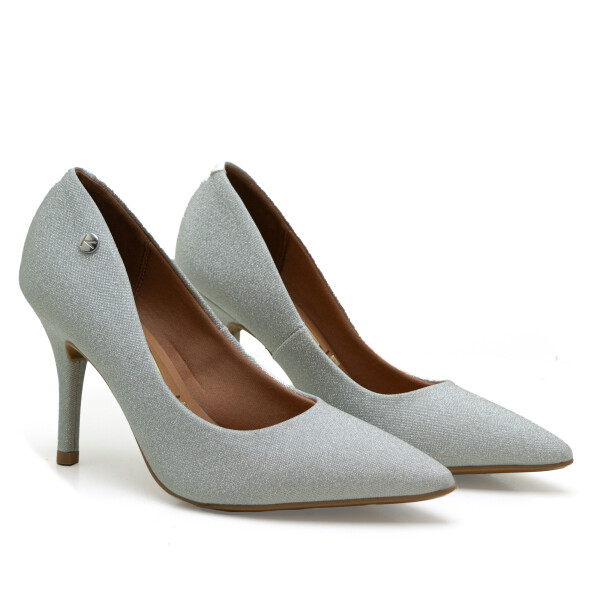 Zapato Vizzano Clasico Dama Punta Fina Taco Alto LXV de - 1184.1101-26565 Plata
