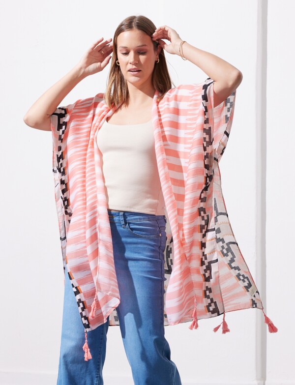 Kimono Printed CORAL/MULTI