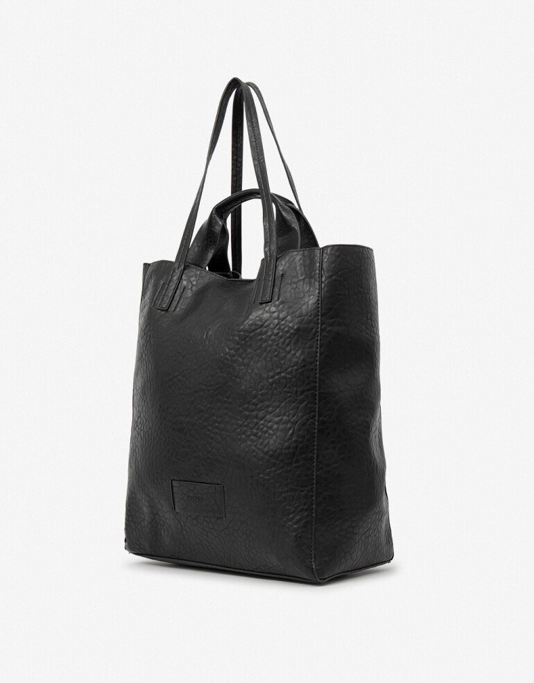 Shopper Shopper Con Doble Asa - Negro