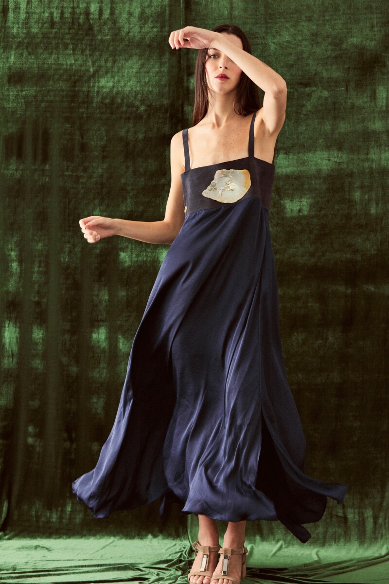 Fajón de Nácar Dress - Azul 