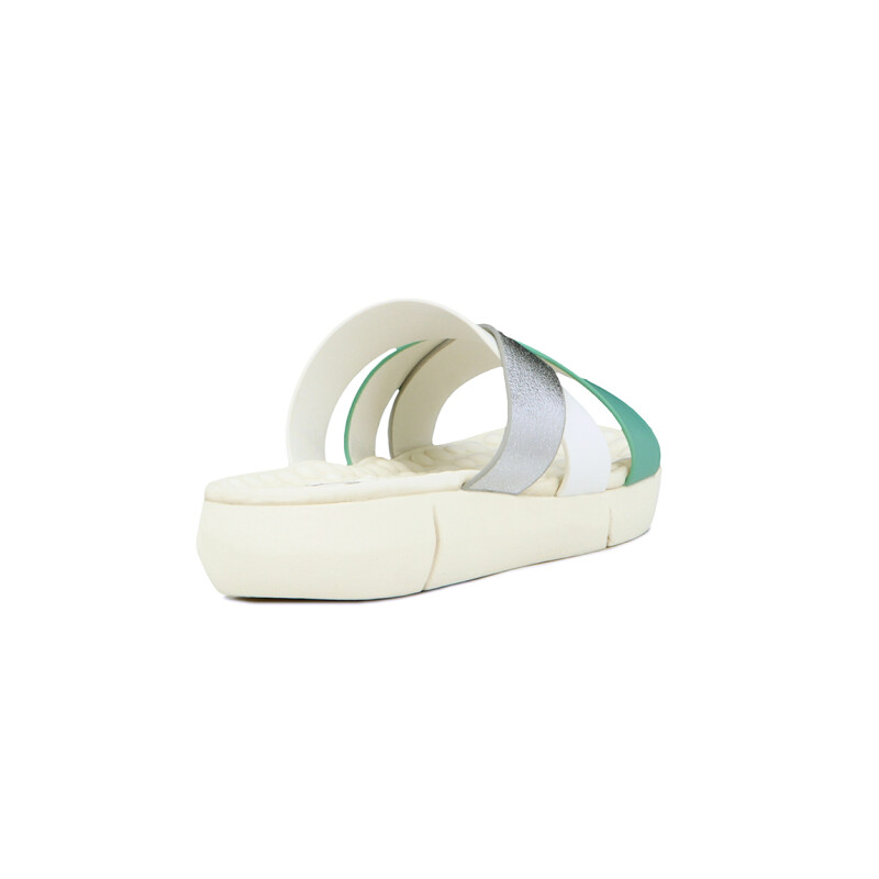 Sandalias Mujer Wonder Plantilla Confort Blanco-plata