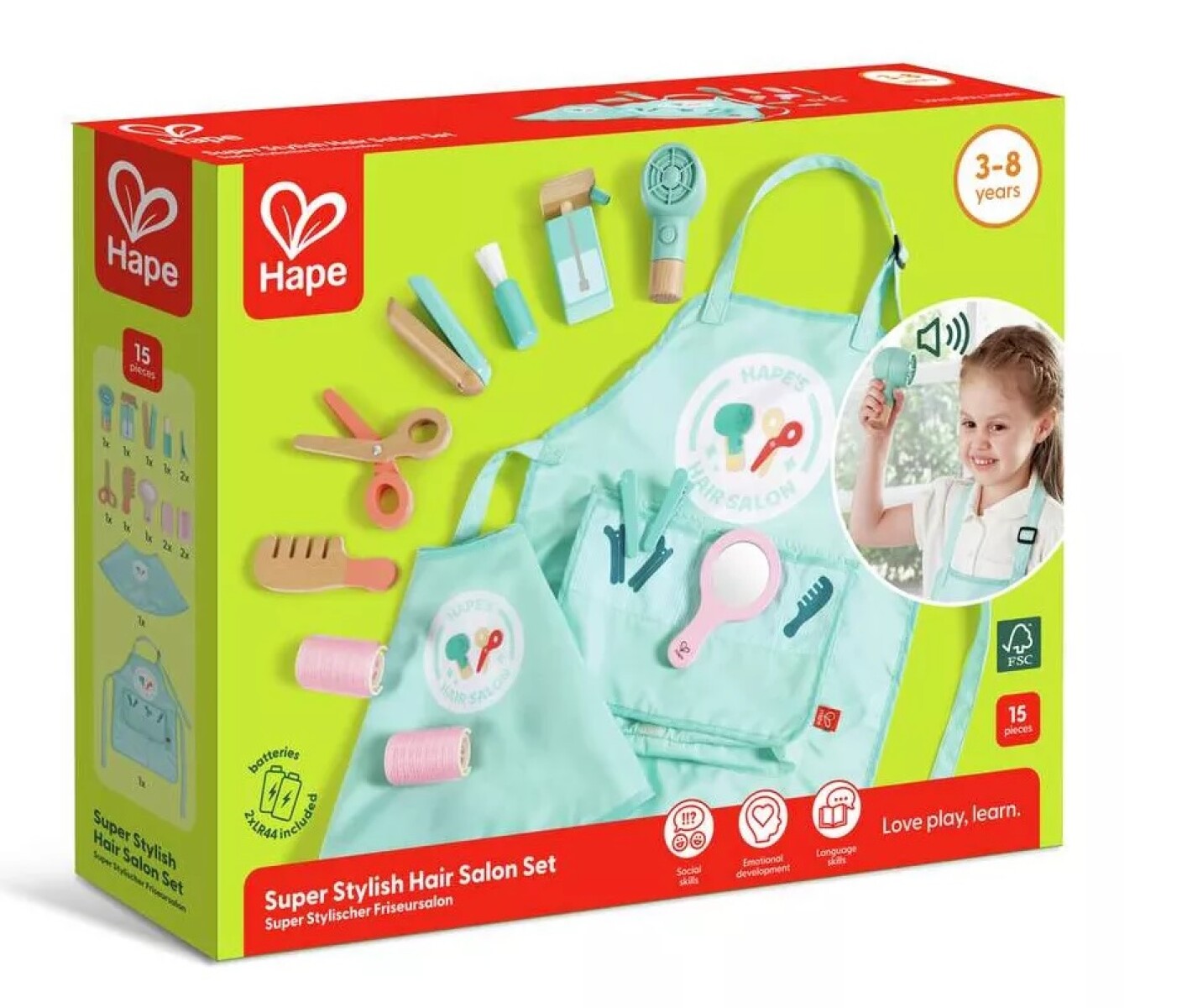 Juego De Peluqueria En Madera Hape 