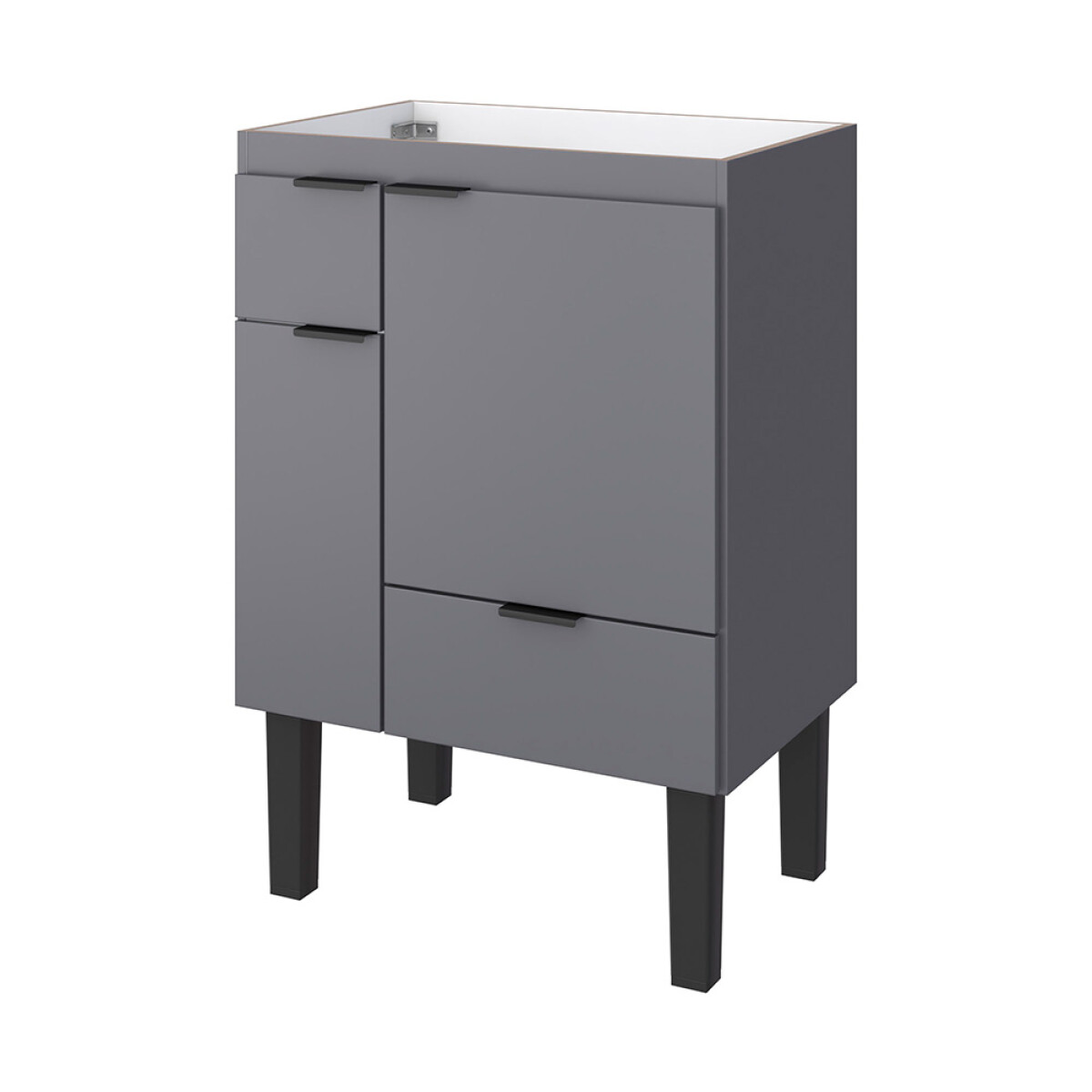 Mueble De Baño Modelo Ibate Gris Sin Tapa 