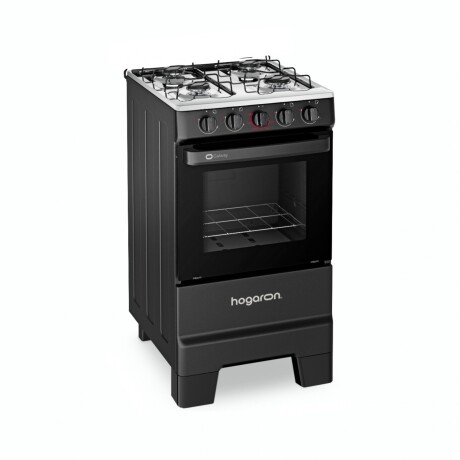 COCINA A GAS HOGARON GALWAY Cocina A Gas HOGARON Galway 4 Hornallas Mesa Acero Inoxidable, Horno 50L Limpia Fácil Y Encendido Manual - Negra