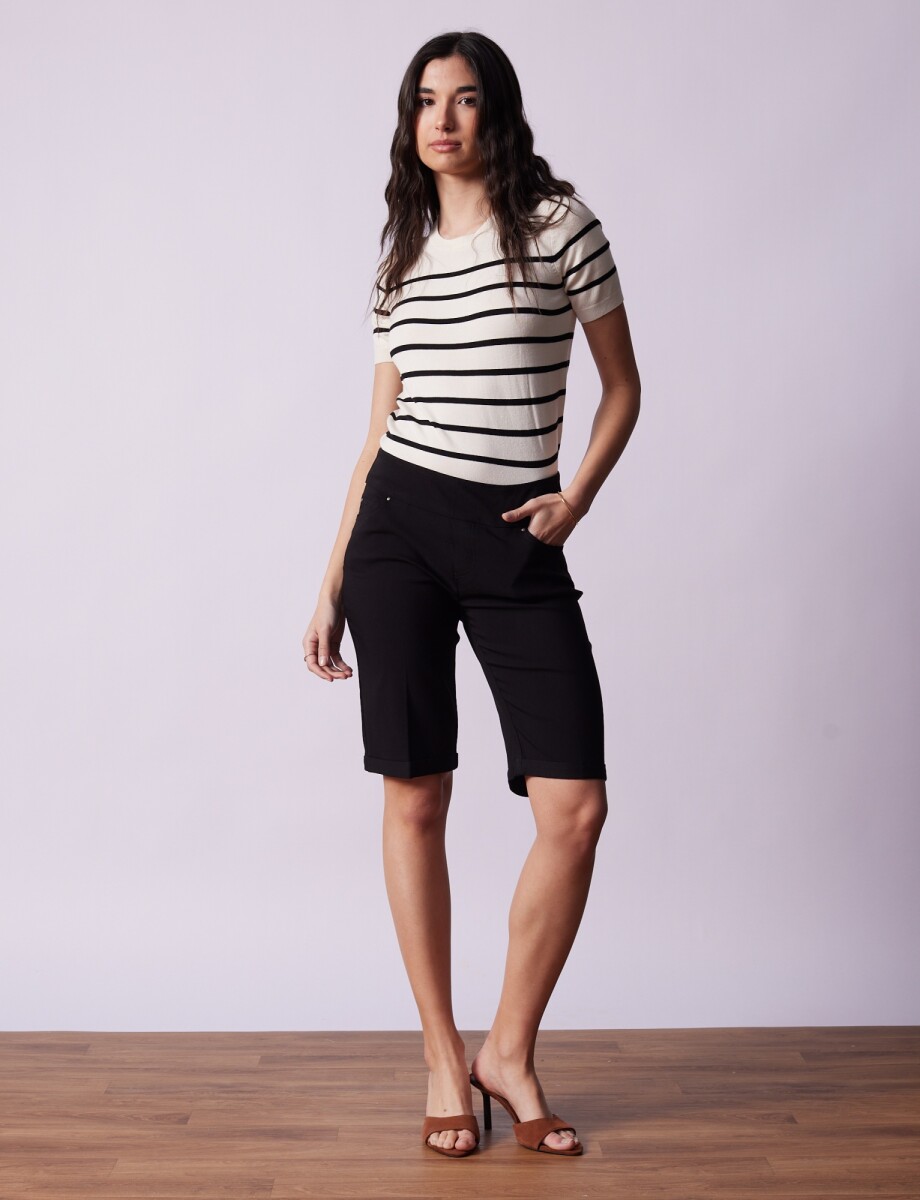 Bermuda Dobladillo - Negro 