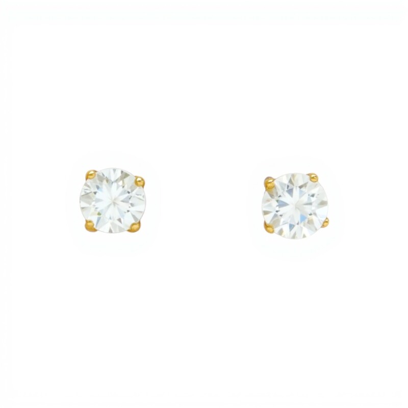 Caravanas Solitario oro- Oro bajo - Zirconia - CA8174 conpiedra