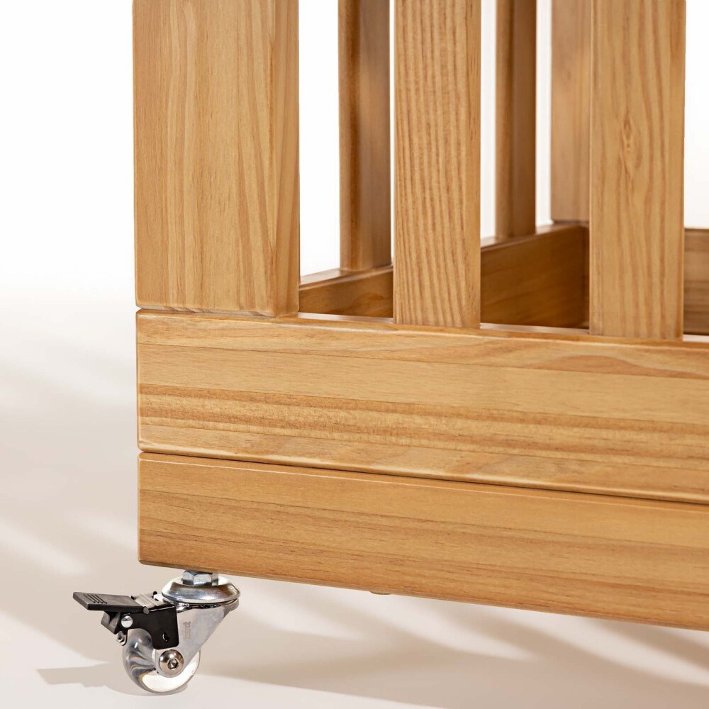 CUNA PLEGABLE MADERA NATURAL-BEIGE AMELIE