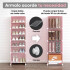 Armario Organizador de Zapatos IMBACK IBK-PLC007 | 3 Pisos, 3 Puertas Esmeriladas, Compacto y Versátil Rosa Armario Organizador de Zapatos IMBACK IBK-PLC007 | 3 Pisos, 3 Puertas Esmeriladas, Compacto y Versátil Rosa