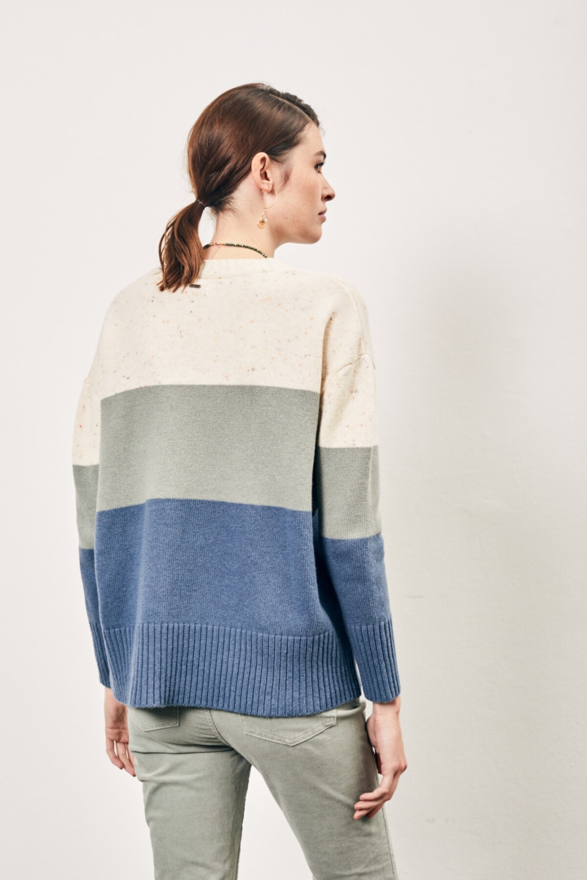 Sweater Color Block Menta
