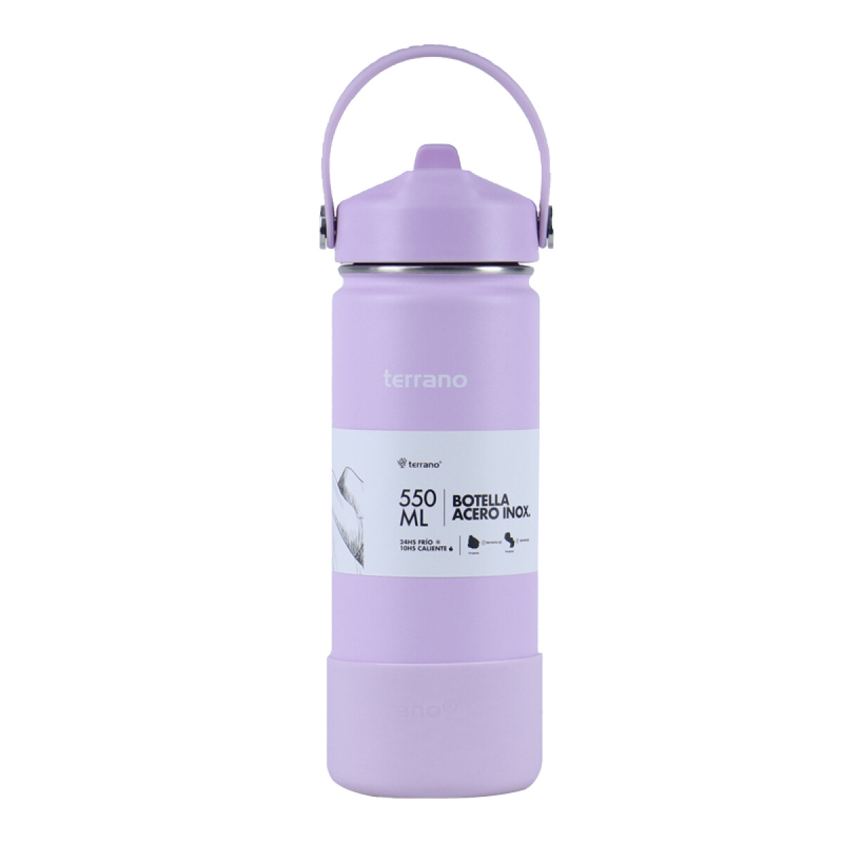 Botella Térmica con Pico 550mL. - Lila 