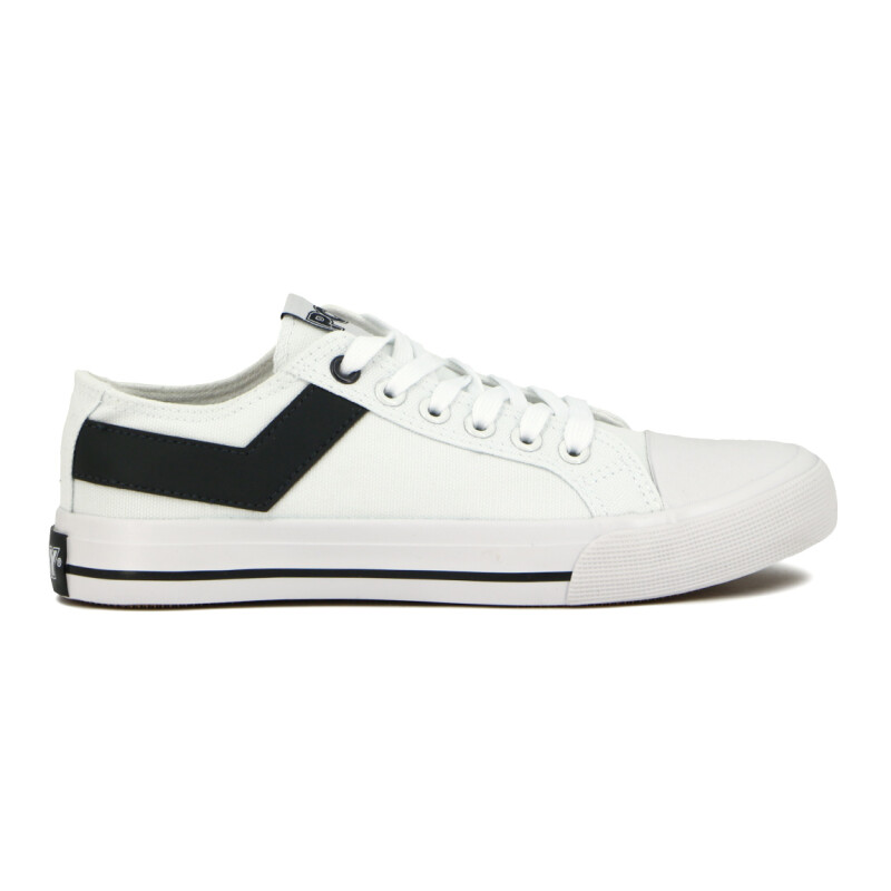 PONY LONA BAJO ACORDONADO / WHT/NVY Blanco-Marino