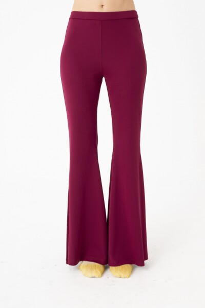 Pantalón flare Bordo
